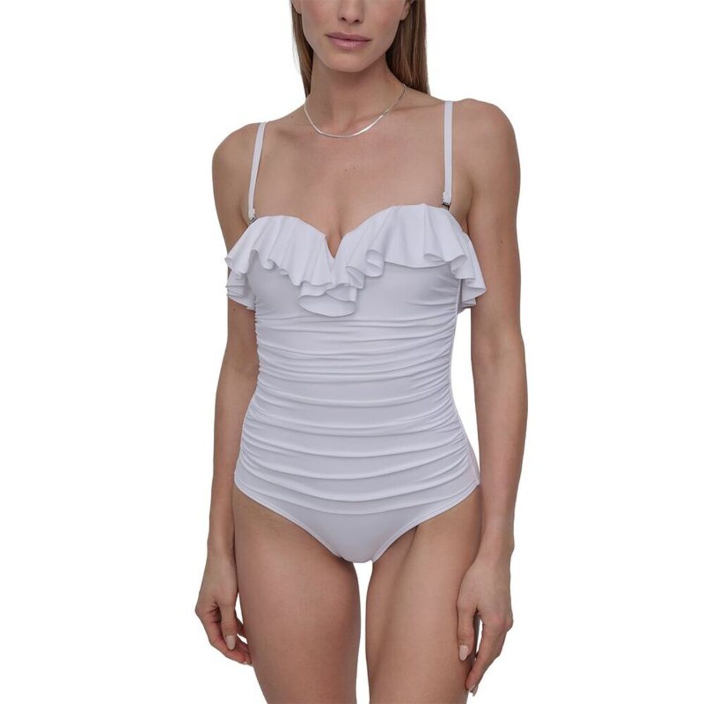 Dkny Womens  Swimsuit, White - Picture 3 of 4